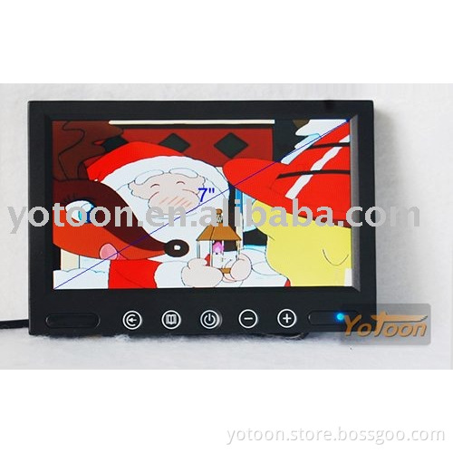 7 inch Screen Headrest/Stand In-Car TFT LCD Monitor(black)